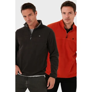 Slim Fit Anti-Pilling Tüylenme Yapmayan Bato Yaka Şardonlu 2'li Paket Polar Erkek POLAR 5906001S2