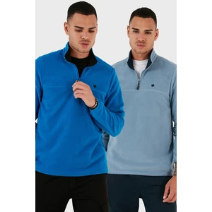 Slim Fit Anti-Pilling Tüylenme Yapmayan Bato Yaka Şardonlu 2'li Paket Polar Erkek POLAR 5906001S2