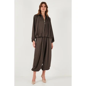 Oversize Bağlamalı Balon Paça Saten Şalvar Pantolon Bayan Pantolon 68351199