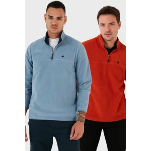 Slim Fit Anti-Pilling Tüylenme Yapmayan Bato Yaka Şardonlu 2'li Paket Polar Erkek POLAR 5906001S2