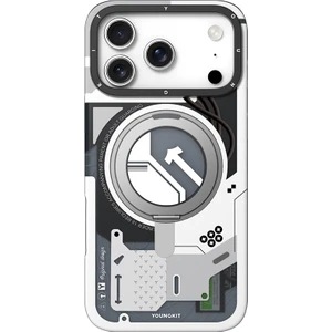 iPhone 17 Pro Max Uyumlu Kılıf M-Safe Şarj Özellikli Youngkit Starship Serisi Kapak Beyaz