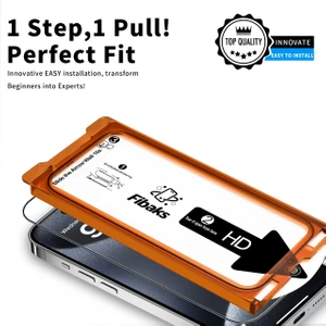 Redmi 13 Uyumlu Kolay Uygulama Aparatlı Çerçeveli Tam Kapatan Cam Ekran Koruyucu