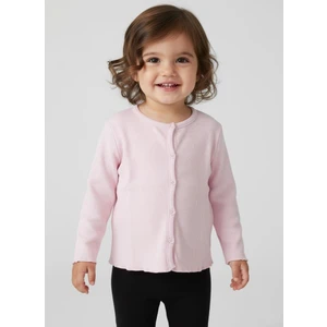 Kız Çocuk Fitilli %100 Pamuklu Düğmeli Hırka