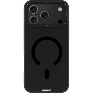 iPhone 17 Pro Max Uyumlu Kılıf M-Safe Şarj Özellikli Youngkit Hidden Sand Serisi Kapak Siyah