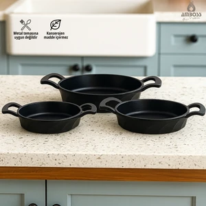 Vento 3 Parça Döküm Sahan Seti 18-20-22 cm