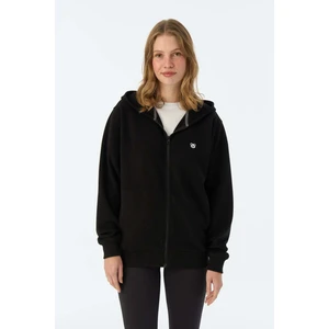 Panda Supersoft Cepli Full-Zip Hoodie - Siyah