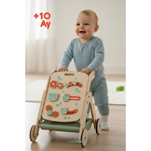 Trio | Yürüteç Yürüme Yardımcısı | Aktivite Masası Ahşap Chef Versiyonu