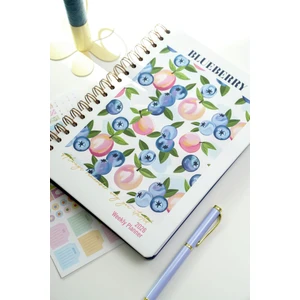 Matt Notebook 2026 Yılı B5 Haftalık Ajanda Spiralli 17X24 cm - 12 Aylık Yaban Mersini
