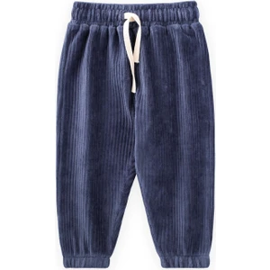 Fitilli Kadife Jogger Pantolon 1-10 Yaş Lacivert