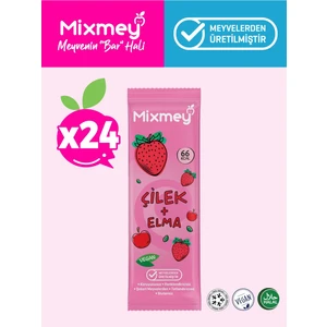 Çilek Meyve Barı 24 Adet | Sağlıklı Atıştırmalıklar – Vegan, Glutensiz, Koruyucusuz (20GR X 24 ADET)