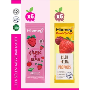 Çilek Şöleni Meyve Barı – 12 Adet | Sağlıklı Atıştırmalıklar – Glutensiz, Koruyucusuz - 12 Adet