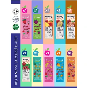 Tropik Meyve Bar Serisi 10 Adet | Sağlıklı Atıştırmalıklar – Vegan, Glutensiz (20GR X 10 ADET)
