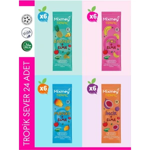 Tropik Sever Meyve Barı 24 Adet | Sağlıklı Atıştırmalıklar – Vegan, Glutensiz (20GR X 24 ADET)