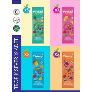 Tropik Sever Meyve Barı 12 Adet | Sağlıklı Atıştırmalıklar – Vegan, Glutensiz (20GR X 12 ADET)