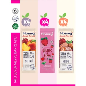 Tatlı Sever Meyve Barı – 12 Adet | Sağlıklı Atıştırmalıklar – Vegan, Glutensiz (20GR X 12 ADET)