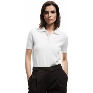 Kısa Kollu Düğmeli Polo Yaka Triko Kazak