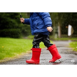 Konçlu Erkek Çocuk Yağmur Çizmesi 26-35 Kırmızı