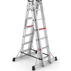 2x6 Basamaklı Doublex - A Tipi Çift Taraflı Sürgülü Merdiven Ta002