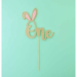 Le Mabelle Altın Tavşan Kulaklı One Pasta Süsü