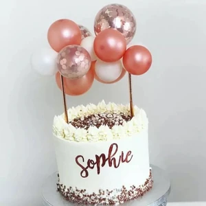 Le Mabelle Rose Balon Pasta Süsü Doğum Günü Partisi ve Özel Gün Kutlamaları İçin Şık Tasarım