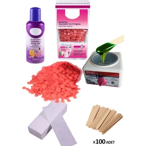 Profesyonel Boncuk Ağda Seti – 5 Parça (Ağda Kazanı + Boncuk + Yağ + Bezi + Spatula