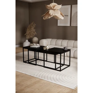 Harmony Metal Orta Sehpa Dikdörtgen Zigon Seti