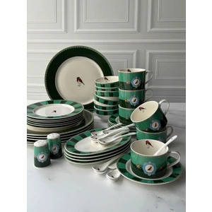 Kahvaltı Takımı Bird Green 48 Parça 6 Kişilik