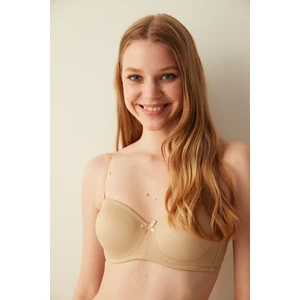 Ten Rengi Toparlayıcı Balenli Dolgusuz Straplez Lotus Sütyen