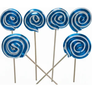 Honey Candy Balcı Şekerleme Küçük Boy 10 Adet Mavi Sosyete Şeker 12 gr Lolipop Çubuklu Çocuk Doğum Günü Party