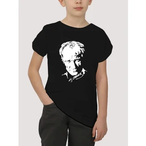 Tangara Design Atatürk Baskılı Çocuk Tişört Siyah (Hediye Çantalı)