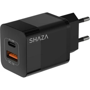 20W Çift Port Mini Hızlı Sarj Aleti - Düşük Isıda Sarj Et Gan Destekli iPhone & Android & iPad USB Qc3.0& Type-C Pd Şarj Adaptörü - Siyah