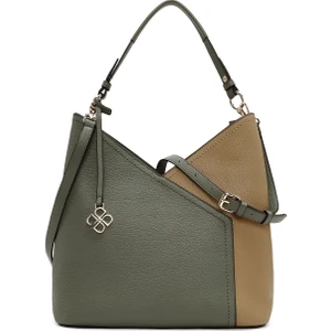 Kadın Yeşil Kısa ve Uzun Askılı Omuz Çantası 25WBD284518