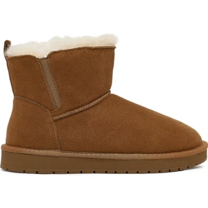 Kadın Camel Süet Deri Teddy Bot 25WFD478110