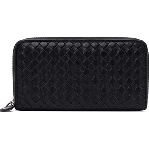 Erkek Siyah Örgülü Deri Cüzdan 000A2D361129