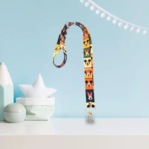 Mickey Temalı 2 cm Genişliğinde Canlı Renkli İpek Yumuşak Boyun Askı İpi ve Yaka Kartlık