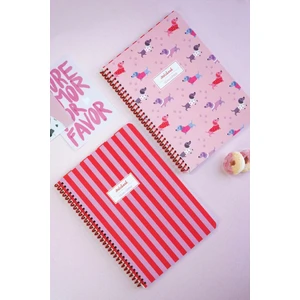 Victoria's Journals A5 Spiralli Okul Defteri 2’li Set – Çizgili,
