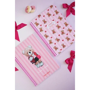 Victoria's Journals A5 Spiralli Okul Defteri 2’li Set – Çizgili,