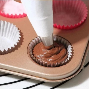 Tekrar Kullanılabilir Kumaş Krema Sıkma Torbası – Yıkanabilir, Dayanıklı Pasta ve Kek Torbası