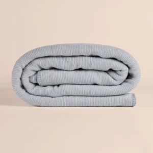 Verso Pamuklu Tek Kişilik Battaniye 150X200 cm - Gri Mavi