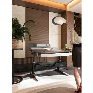 Creo Mobili Dinamik Çalışma Masası Yükseklik Ayarlı ve Eğimli Masa - 120x75 Cm, Antrasit/Gri - Sirius Standart