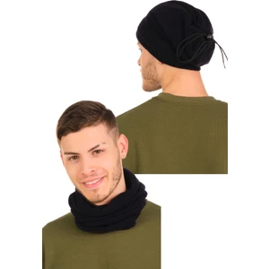 Unisex Polar Lacivert Boyunluk 2'li Set