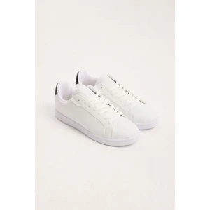 Erkek Günlük Beyaz Siyah Sneaker Ayakkabı