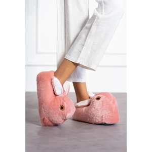 Tavşanlı Hayvan Figürlü Peluş Panduf Kadın Ev Botu Ev Panduf Hafif Ses Yapmaz Taban