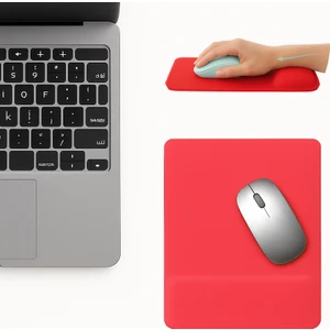 Bilek Destekli Mousepad - Kaymaz Mouse Ped - Fare Pedi - Dikdörtgen Mouse Altlığı - Dikdörtgen Mousepad - Mouseped