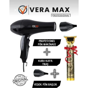 Profesyonel Kuaför Saç Kurutma Düzleştirici Fön Makinesi 2500W & Kuru Kafa Traş Makinesi FD-8212