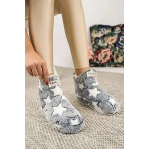 Kadın Sıcak Astarlı Panduf Ev Botu Ev Ayakkabısı Kalın Hafif Tabanlı