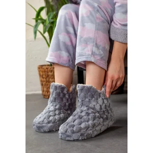 Kadın Sıcak Astarlı Panduf Ev Botu Ev Ayakkabısı Kalın Hafif Tabanlı