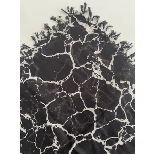 Püsküllü Mermer Desen Tülbent Yazma