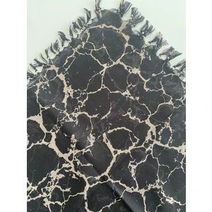 Püsküllü Mermer Desen Tülbent Yazma