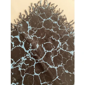 Püsküllü Mermer Desen Tülbent Yazma